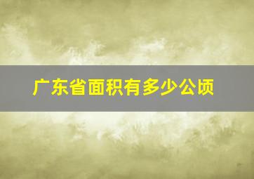 广东省面积有多少公顷