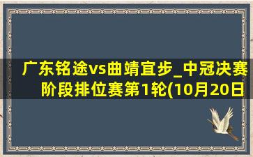 广东铭途vs曲靖宜步_中冠决赛阶段排位赛第1轮(10月20日)全场集锦