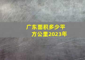 广东面积多少平方公里2023年