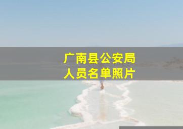 广南县公安局人员名单照片