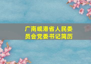 广南岘港省人民委员会党委书记简历