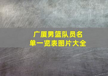 广厦男篮队员名单一览表图片大全