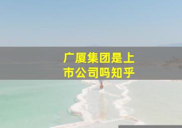 广厦集团是上市公司吗知乎