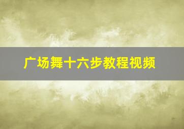 广场舞十六步教程视频