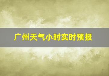 广州天气小时实时预报