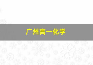 广州高一化学