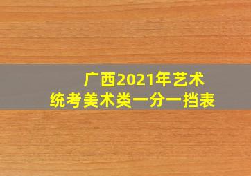 广西2021年艺术统考美术类一分一挡表