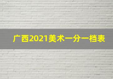 广西2021美术一分一档表