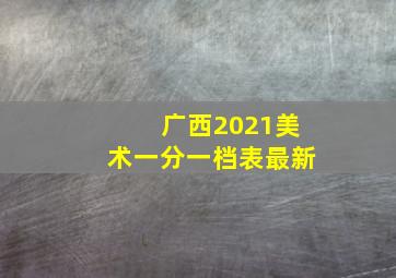 广西2021美术一分一档表最新