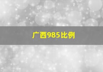 广西985比例