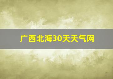 广西北海30天天气网