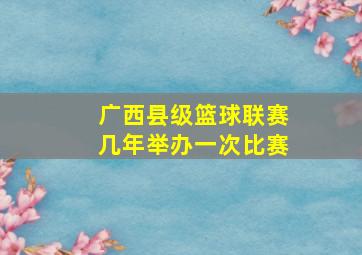 广西县级篮球联赛几年举办一次比赛