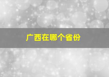 广西在哪个省份