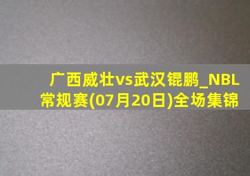 广西威壮vs武汉锟鹏_NBL常规赛(07月20日)全场集锦