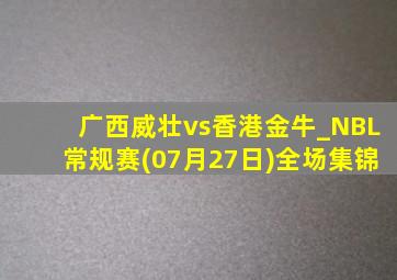 广西威壮vs香港金牛_NBL常规赛(07月27日)全场集锦