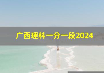 广西理科一分一段2024