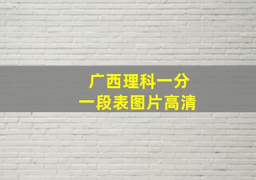 广西理科一分一段表图片高清