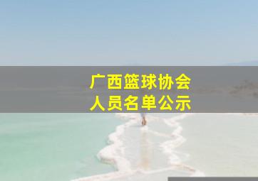 广西篮球协会人员名单公示