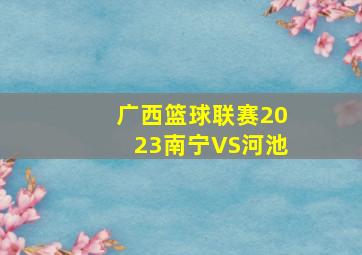 广西篮球联赛2023南宁VS河池