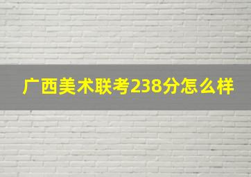 广西美术联考238分怎么样