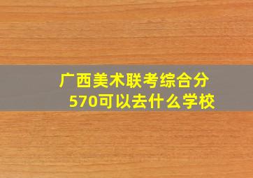 广西美术联考综合分570可以去什么学校