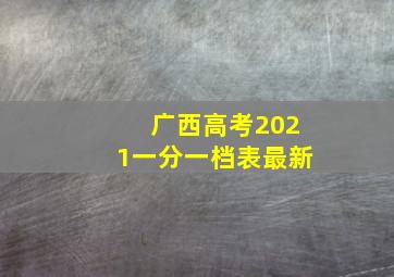 广西高考2021一分一档表最新