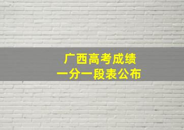 广西高考成绩一分一段表公布