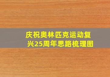 庆祝奥林匹克运动复兴25周年思路梳理图