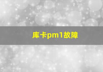 库卡pm1故障