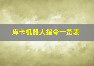 库卡机器人指令一览表