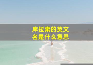 库拉索的英文名是什么意思