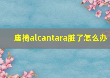 座椅alcantara脏了怎么办