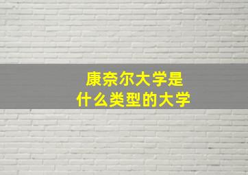 康奈尔大学是什么类型的大学