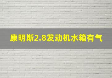 康明斯2.8发动机水箱有气