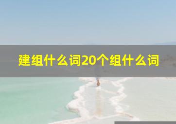 建组什么词20个组什么词