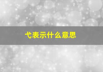 弋表示什么意思