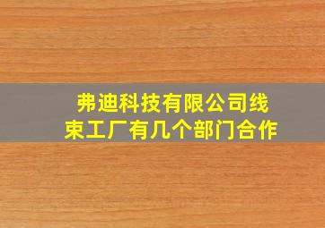 弗迪科技有限公司线束工厂有几个部门合作