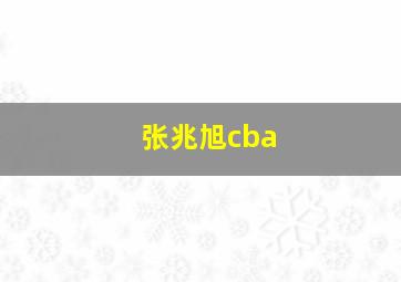 张兆旭cba