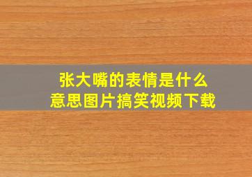 张大嘴的表情是什么意思图片搞笑视频下载