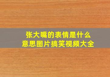 张大嘴的表情是什么意思图片搞笑视频大全