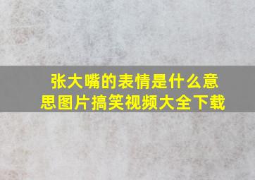 张大嘴的表情是什么意思图片搞笑视频大全下载