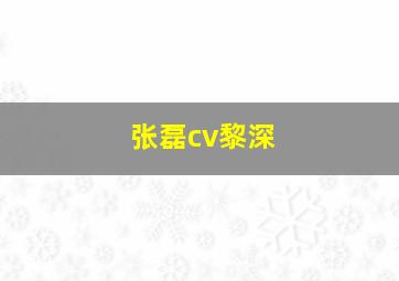 张磊cv黎深