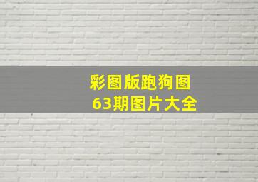 彩图版跑狗图63期图片大全