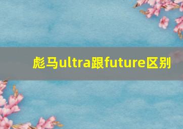 彪马ultra跟future区别