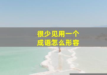 很少见用一个成语怎么形容