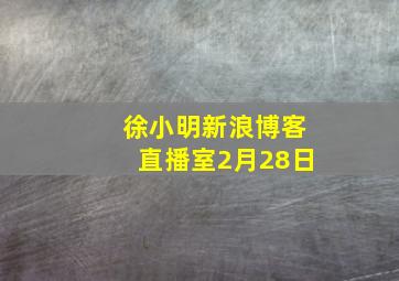 徐小明新浪博客直播室2月28日