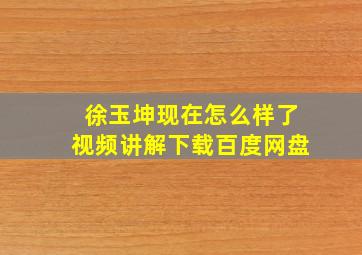 徐玉坤现在怎么样了视频讲解下载百度网盘