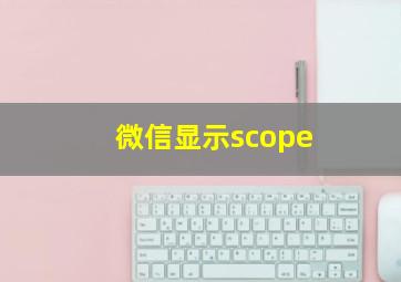 微信显示scope