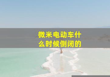 微米电动车什么时候倒闭的