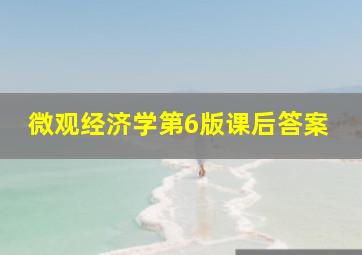 微观经济学第6版课后答案